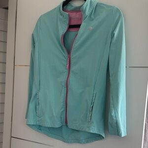 Vineyard Vines Aqua Jacket with Pink Accents
